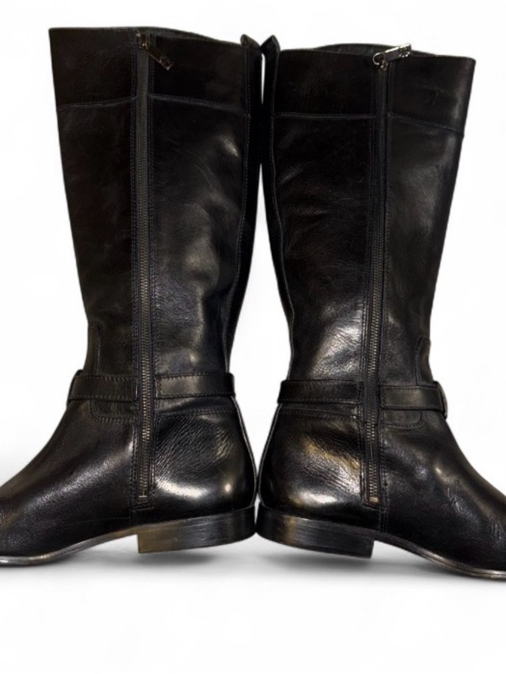 Tory Burch black leather knee-high boots - Picture 2 of 5